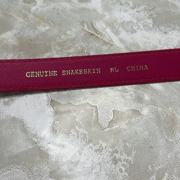 Vintage red snakeskin belt
